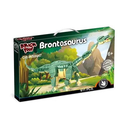 Dinozaur de jucarie - Set constructie Brontozaur (611 piese) TSGOB-WS0447