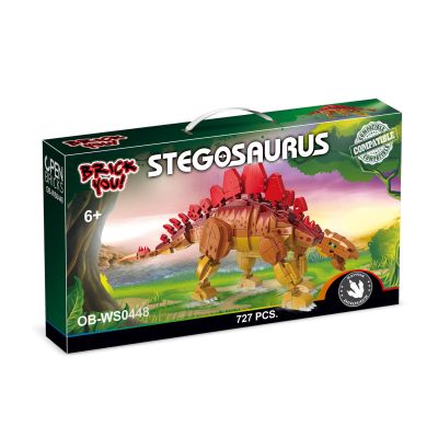 Dinozaur de jucarie - Set constructie Stegozaur (727 piese) TSGOB-WS0448