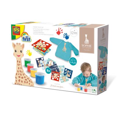 Girafa Sophie - Set acuarele pentru degetele cu planse si sort TSG14494