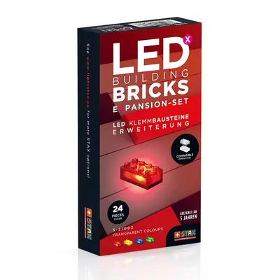 Jucarie - Seturi de constructie cu lumini Stax - Extensie culori transparente (24 piese) TSGS-21003