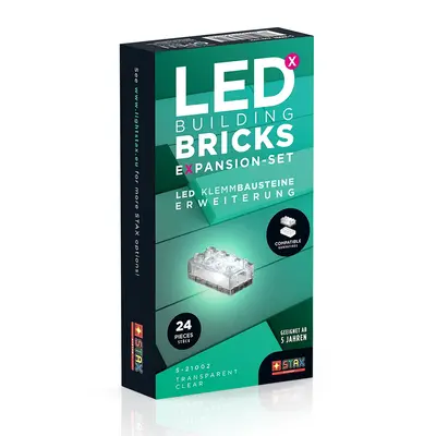 Jucarie - Seturi de constructie cu lumini Stax - Extensie transparent (24 piese) TSGS-21002