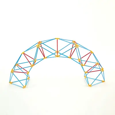 Jucarie din bambus Flexistix - Cupola Geodezica (177 piese) TSGE5564A
