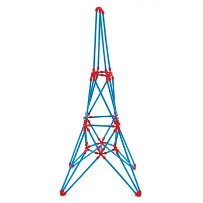 Jucarie din bambus Flexistix - Turnul Eiffel (62 piese) TSGE5563A