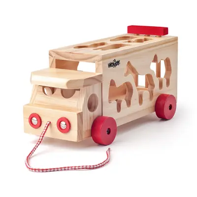 Jucarie din lemn - Camion de sortare cu forme TSG91199