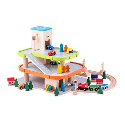 Jucarie din lemn - Garaj pentru masini TSG90083