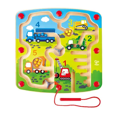 Jucarie din lemn - Labirint magnetic santier si numere TSGE1713A