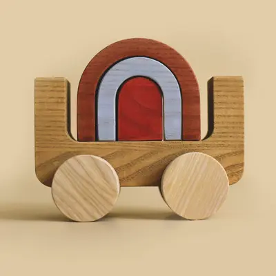 Jucarie din lemn - Masina Curcubeu TSGRC4