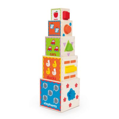 Jucarie din lemn - Piramida de stiviut creativa TSGE0413A