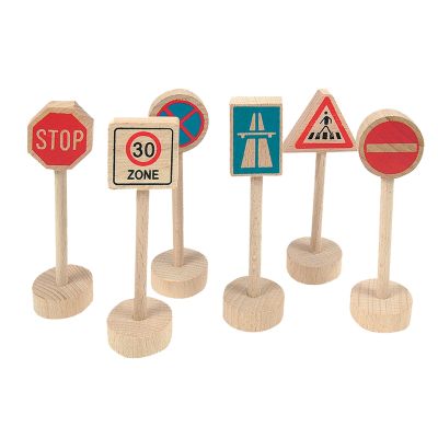 Jucarie din lemn - Semne de trafic (6 piese) TSG90575
