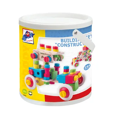 Jucarie din lemn - Set de constructie la galeata (40 piese) TSG90895