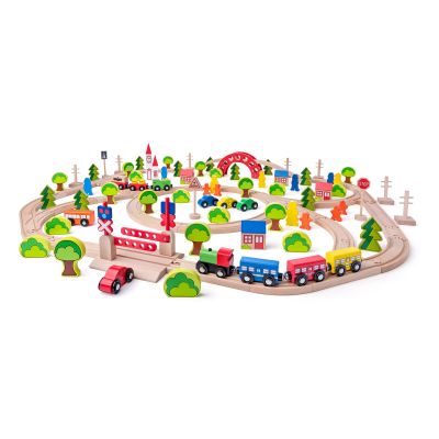Jucarie din lemn - Set tren maxi (120 piese) TSG93063