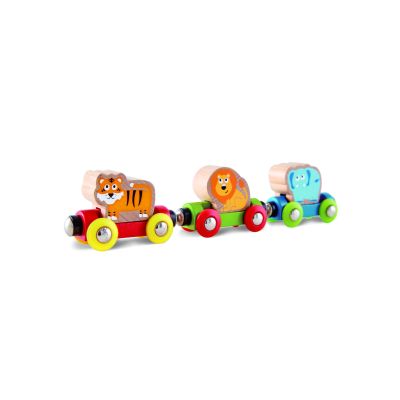 Jucarie din lemn - Tren calatorie in Jungla TSGE3807B
