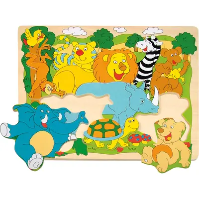 Puzzle din lemn - Animale africane TSG90341