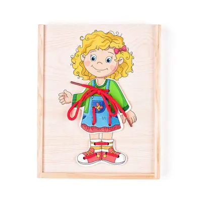 Puzzle din lemn - Imbraca fetita TSG90017