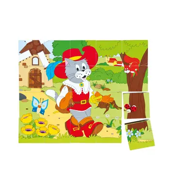 Puzzle din lemn cuburi - Basme 4 x 5 TSG90247