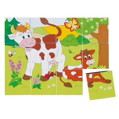 Puzzle din lemn cuburi - Ferma 4 x 5 TSG90248