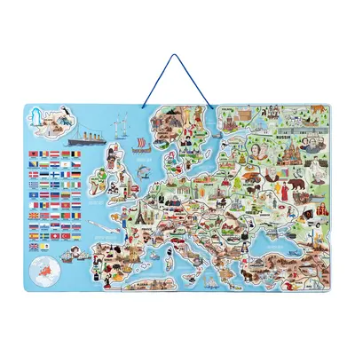 Puzzle si joc 3 in 1 - Harta magnetica a Europei, en TSG91231