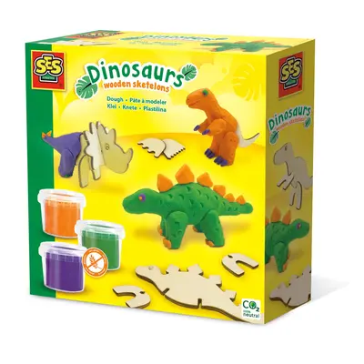 Set creativ - Schelete de dinozauri din lemn si plastilina TSG00418