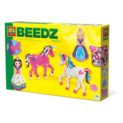 Set creativ copii Beedz - Margele de calcat cu unicorni si printese TSG06216