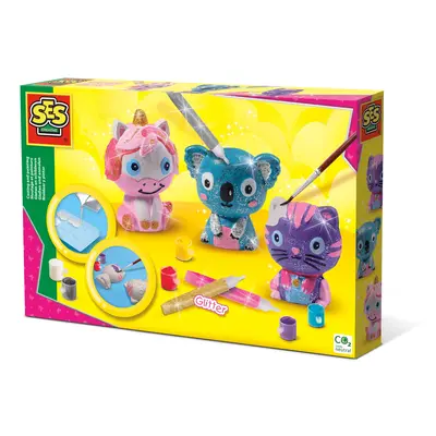 Set creativ mulaj si pictura - Animale cu glitter TSG01289