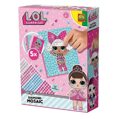 Set de jucarie L.O.L. - Mozaic si abtibilduri cu sclipici si diamante TSG14195