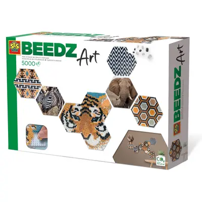 Set margele de calcat Beedz Art - Safari cu placi hexagonale TSG06022