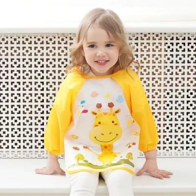 Baveta impermeabila cu manecute lungi - Girafa vesela AD-BV-25-C2