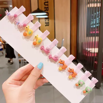 Set de 10 clame pentru par - Animalute vesele MDX8183-5