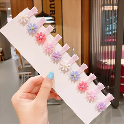 Set de 10 clame pentru par - Margarete colorate MBX8183-8