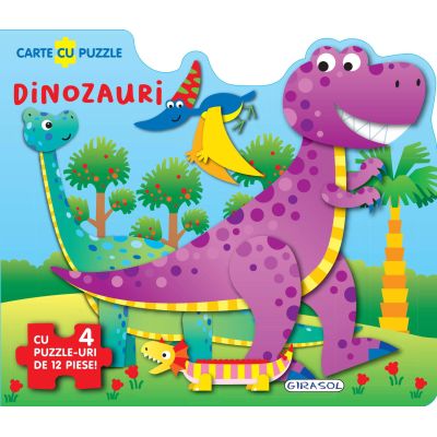 Carte cu puzzle - dinozauri