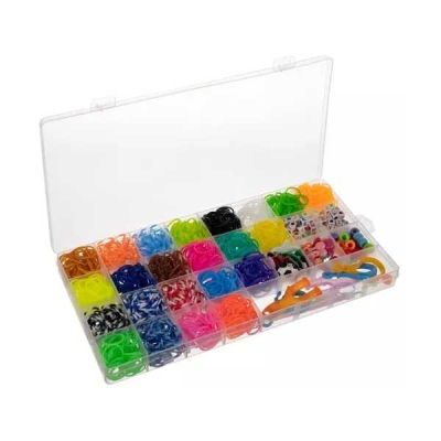 Set creativ elastice loom colorate cu organizator si accesorii, 1500 piese Kruzzel MY18061 BBJMY18061_Initiala