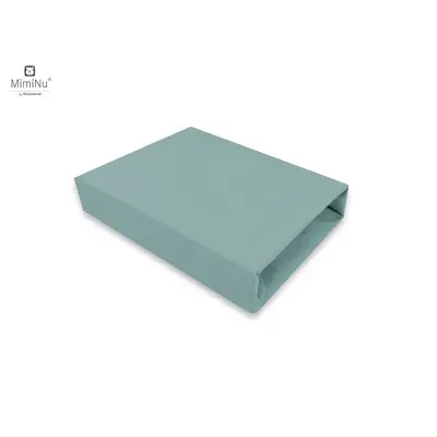 MimiNu - Cearceaf cu elastic pentru patut 120X60 cm, Din bumbac certificat Oeko Tex Standard 100, Colectia Royal, Nepal Green BYN6426972021685
