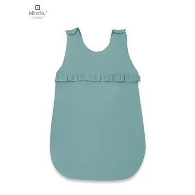 MimiNu - Sac de dormit pentru bebelusi, De iarna, Cu volanase, Din bumbac, Cu fermoar lateral, Cu capse pe umar, 70 cm, 0 - 6 luni, 2.5 Tog, Colectia Royal, Nepal Green BYN6426972020206