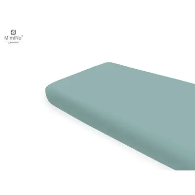 Miminu - Cearceaf cu elastic, Din bumbac certificat Oeko Tex Standard 100, Pentru pat 160x80 cm, Colectia Royal, Nepal Green BYN6426972021937
