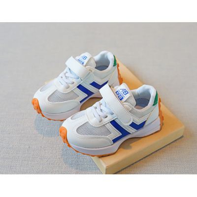 Adidasi albi cu albastru pentru copii MBYY-H02-3-DE6