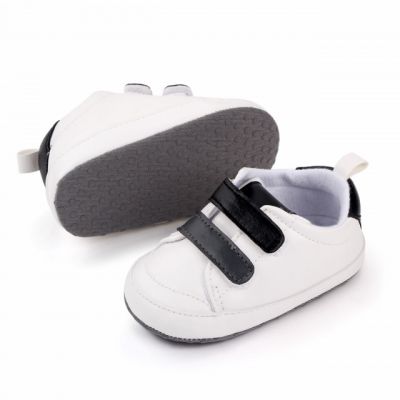 Adidasi albi cu barete si insertie neagra MDd2550-1-p29