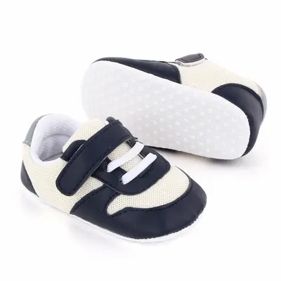 Adidasi albi cu insertii bleumarine pentru baietei MBd2502-2-p8