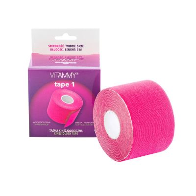 Banda Kinesiologica Vitammy Tape 1, impermeabila, moale si confortabila, fara latex, 5 cm x 5 m,... BITtape1albastru