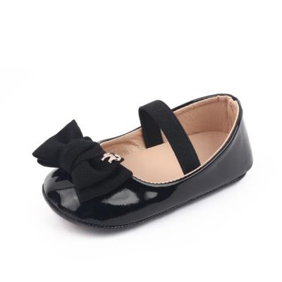 Pantofiori negri din lac cu fundita LID2778-4-sa40