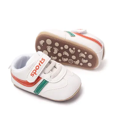 Adidasi albi cu dungi colorate - Sports MDBL2353-1-sa3