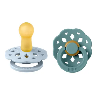 Bibs - set 2 suzete boheme latex, tetina rotunda, 6 luni +-baby blue/island sea bbb240130