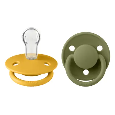Bibs - set 2 suzete de lux silicon, tetina rotunda, marime universala-honey bee/olive bbb150224