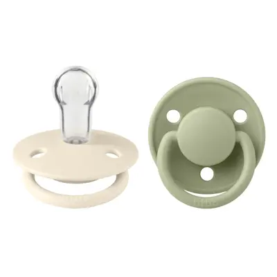 Bibs - set 2 suzete de lux silicon, tetina rotunda, marime universala-ivory/sage bbb150223
