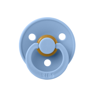 Bibs - suzeta colour latex, tetina rotunda, 6 luni +-sky blue bbb200230c