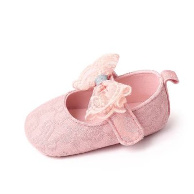 Pantofiori roz cu fundita din dantela MDBH2297-1-p15