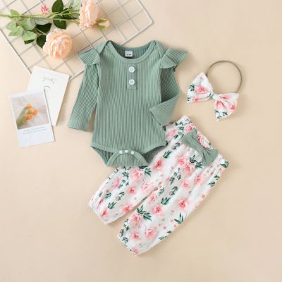Compleu pentru fetite cu body vernil - Sunny AM573-3-DE