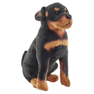 Caine de salvare cu sunet rottweiler - jucarie plus wild republic 14 cm wr27415