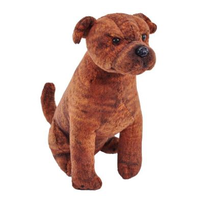 Caine de salvare cu sunet staffordshire bull terrier - jucarie plus wild republic 14 cm wr27682