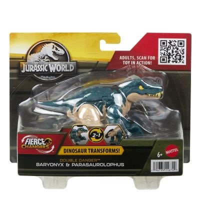 JURASSIC WORLD FIERCE CHANGERS DOUBLE DANGER DINOZAUR TRANSFORMABIL BARYONYX SI PARASAUROLOPHUS VIVMTHLP05_HLP09