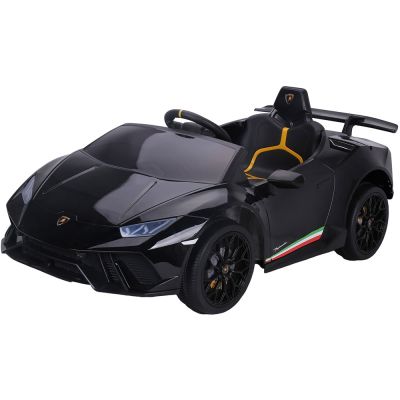 Masinuta electrica chipolino lamborghini huracan black cu scaun din piele si roti eva hubelklahu21bk